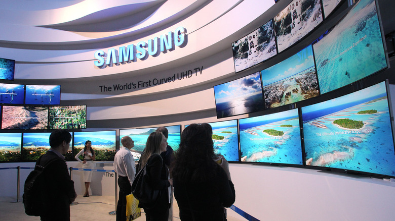 Samsung's curved TVs at CES 2014.