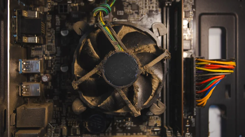 Very dusty computer.