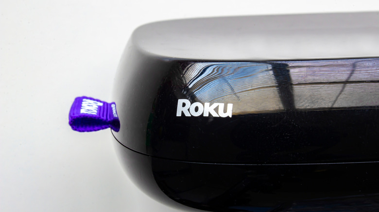 A Roku box on a white background.