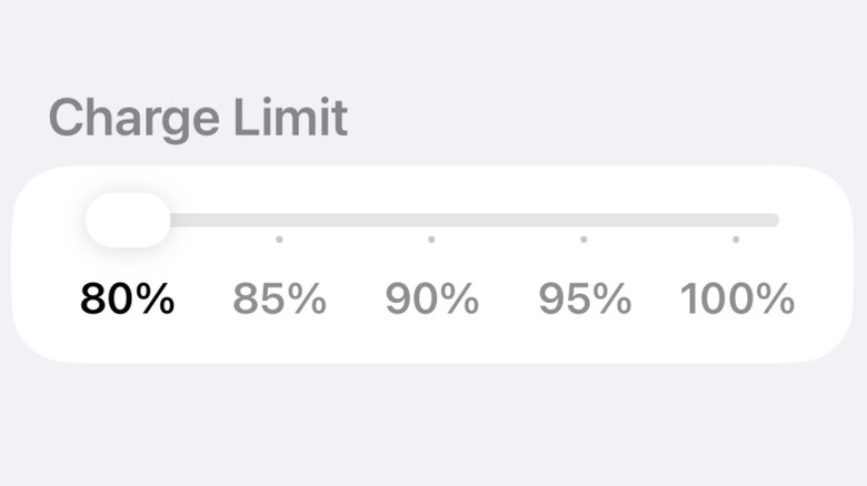 Available in Battery Health settings on iPhone, you can set battery charge limits with this tool.