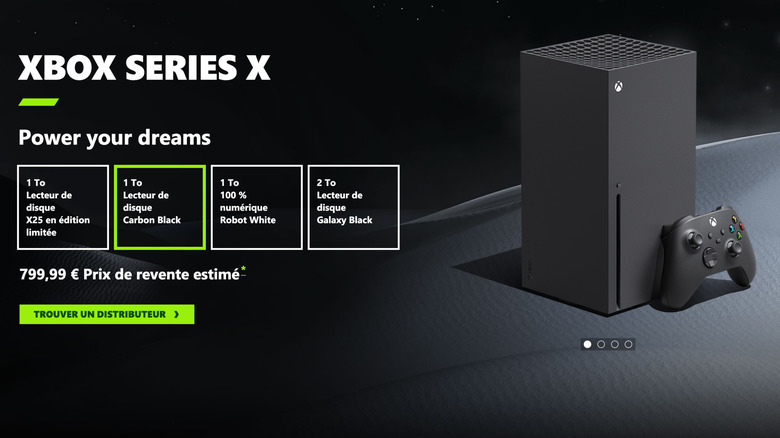 Xbox store page displaying the updated prices for consoles.