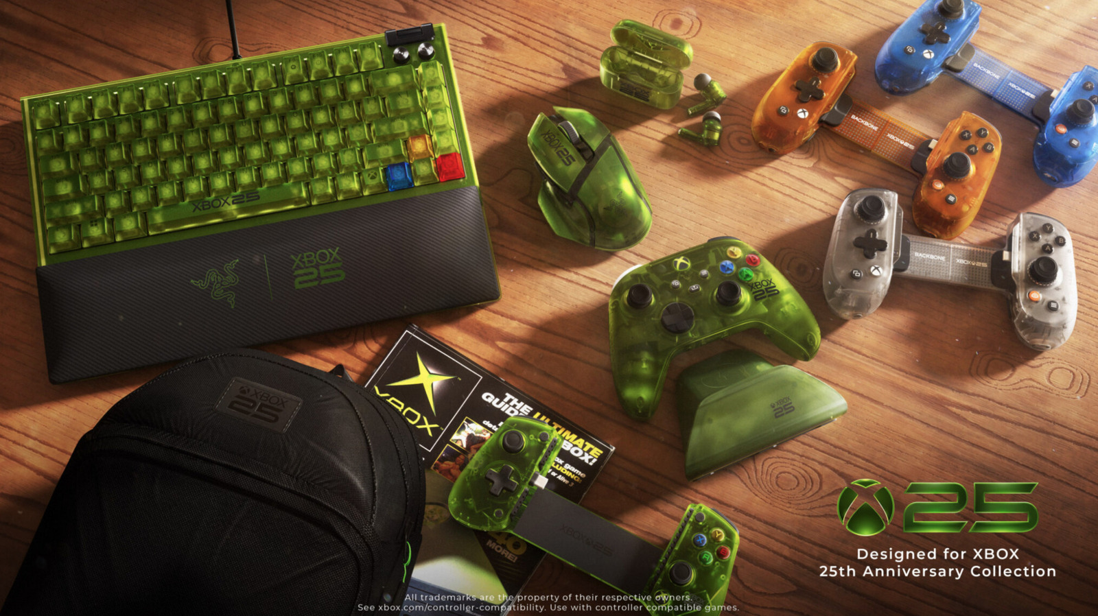 Xbox has a bunch of translucent green accessories for the console's 25th birthday