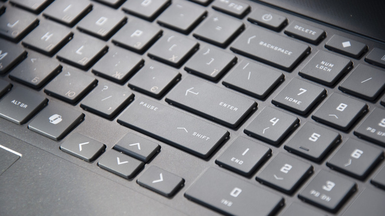 A close-up of a computer keyboard.