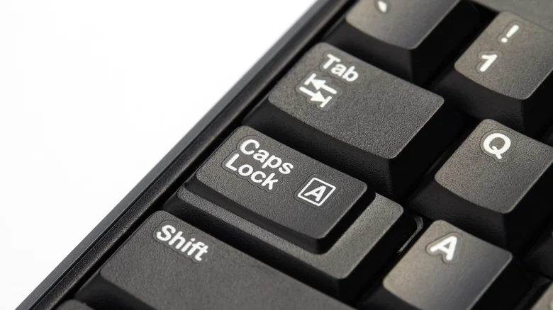 The left side of a keyboard showing Tab, Caps Lock and other keys.