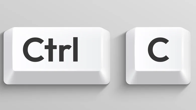 Ctrl and C keys on a white background.