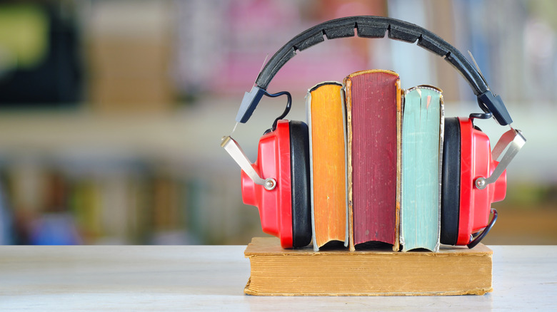 Headphones and books