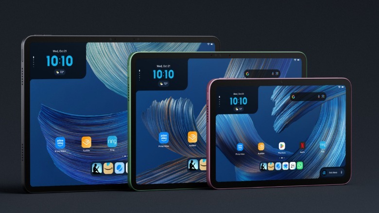Tablets in three different sizes.