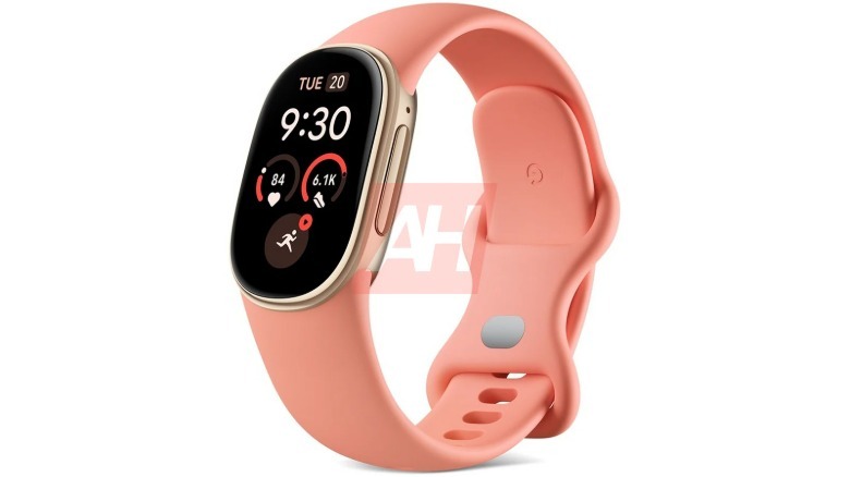 Google's new Fitbit Edge is supposedly shown in pastel pink in new leak