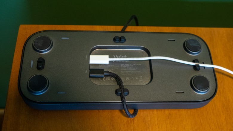 The Twelve South Valet's charging ports.