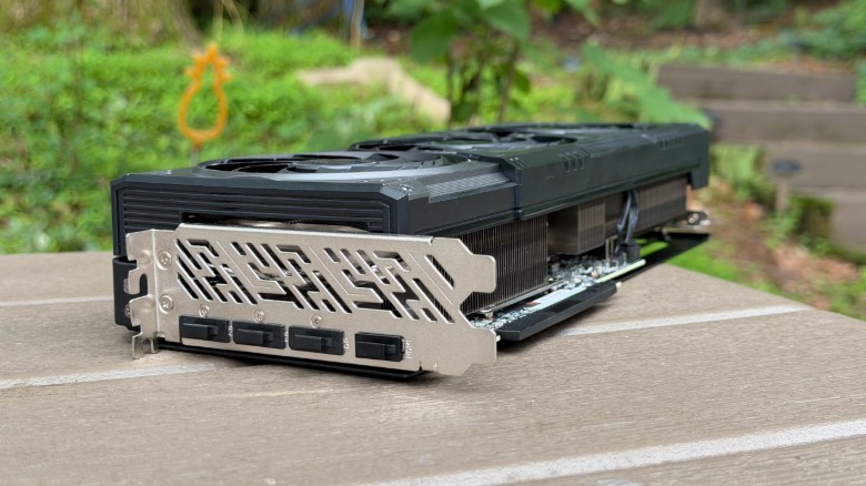 The Radeon RX 9070 GRE's ports.