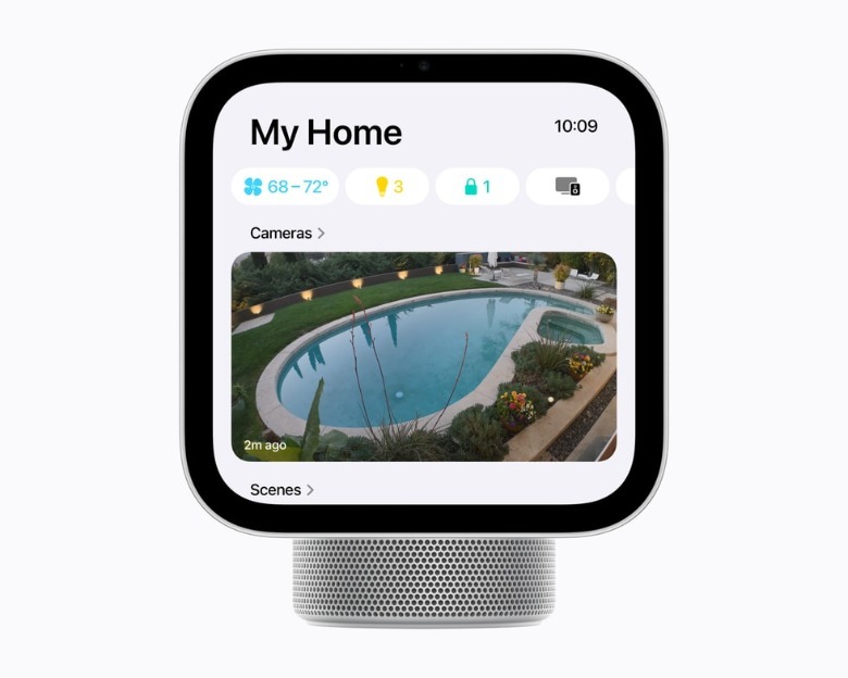Smart display showing a