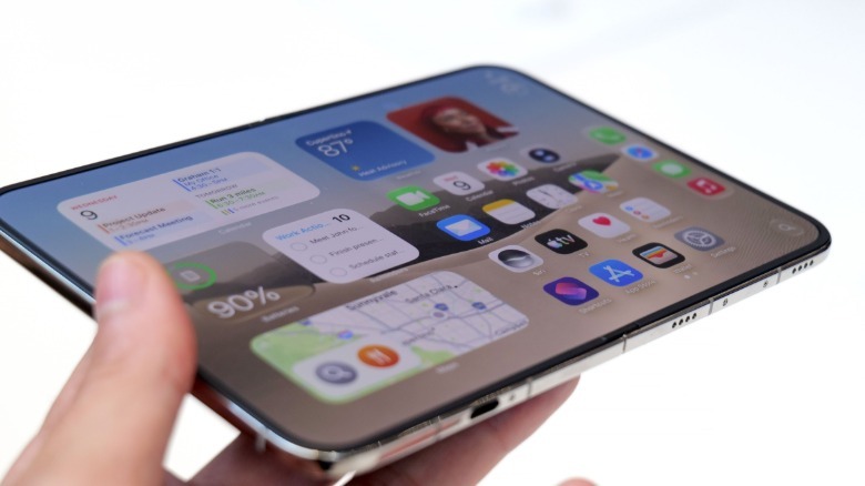 The iPhone Duo does have a crease
