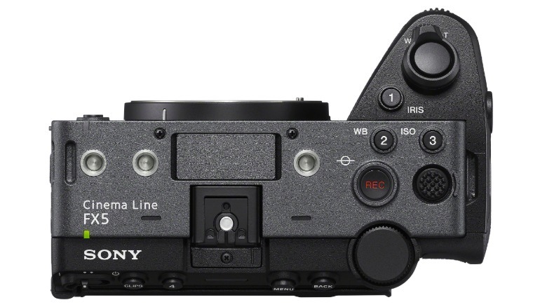 Sony FX5 Cinema Line camera shown from the top
