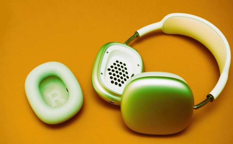 AirPods Max ear cushion detached from the headphones.