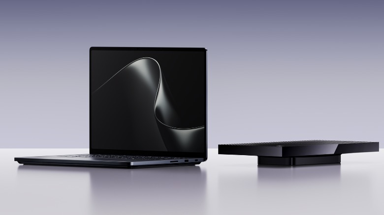 The Microsoft Surface Laptop Ultra (left) and the Surface RTX Spark Dev Box (right).