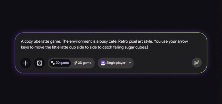 Google Playground prompt example