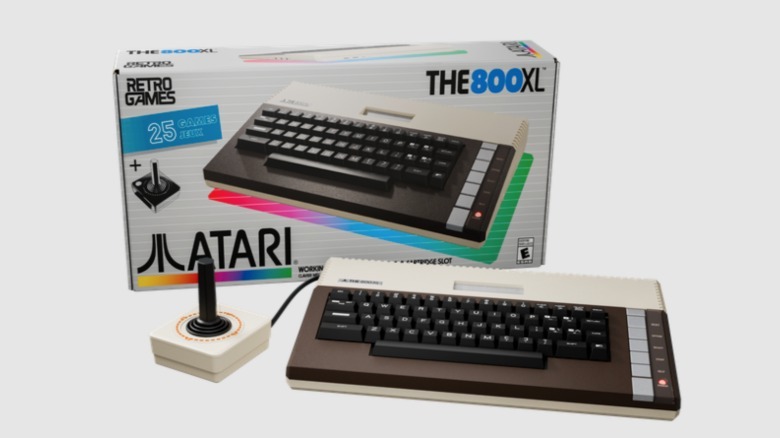 A console and a box.