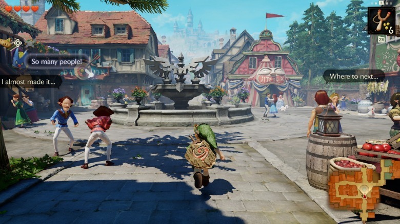 Hyrule Castle Town from The Legend of Zelda: Ocarina of Time remake on Switch 2.