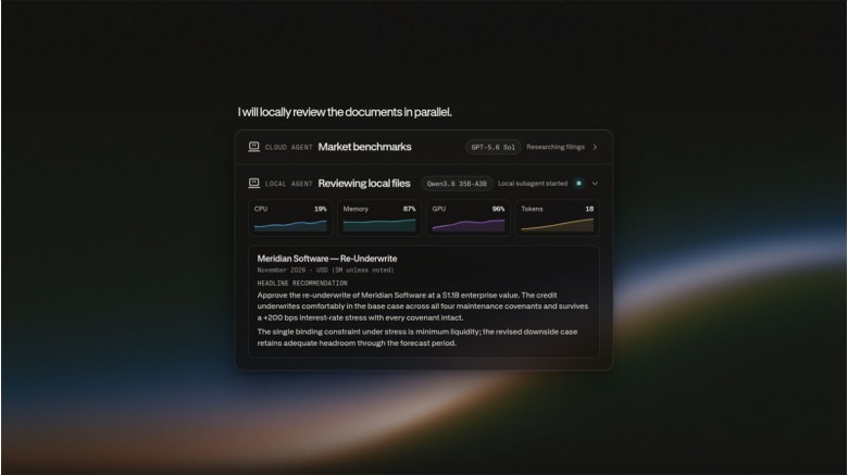 A screenshot showing Hybrid Compute's system usage visualization.