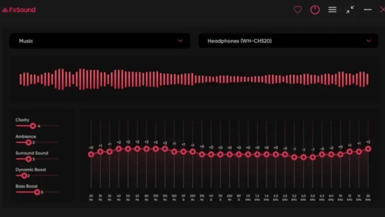 An EQ app in action.