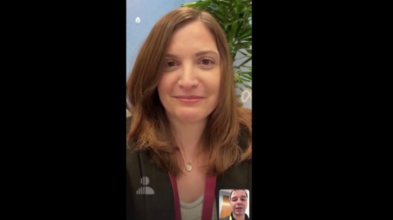 The author's avatar on a video call.