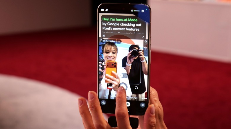 The new teleprompter mode on the Pixel 11 Pro.