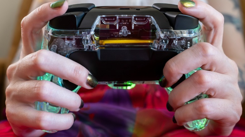 Afterglow Switch 2 controller from the back.