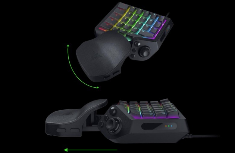 The adjustable wrist-pad in action.