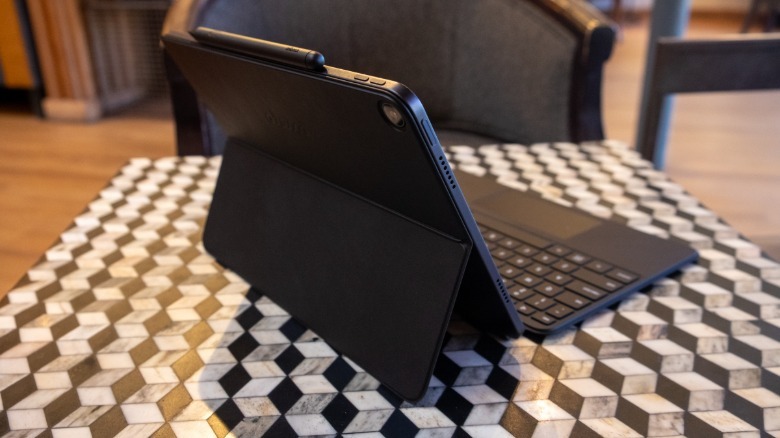 The Alexa Tablet 12 Pro's two-piece keyboard folio.