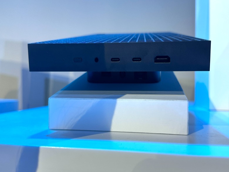 The back side with ports.