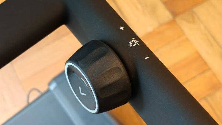 New speed control dial on the Peloton Tread Vision.