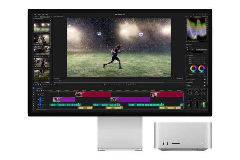 Apple's Mac Studio with M5 Ultra running DaVinci Resolve