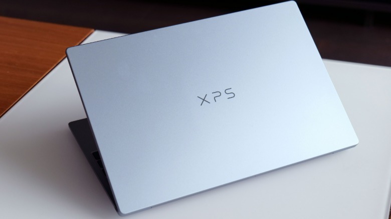 The back of the 2026 XPS 13 laptop.