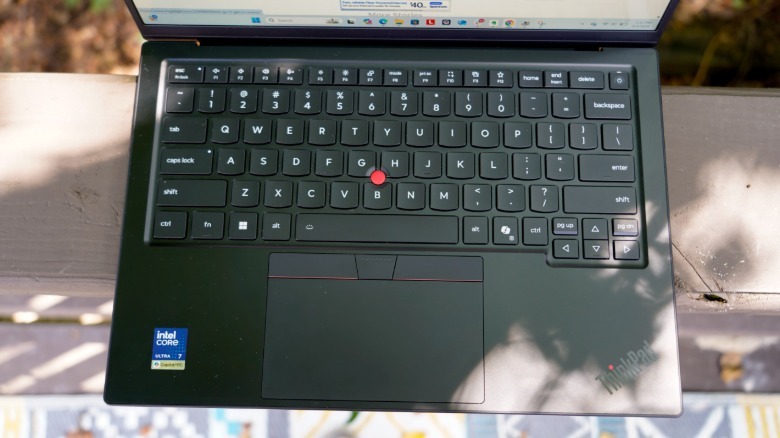 The ThinkPad X1 Carbon's keyboard.