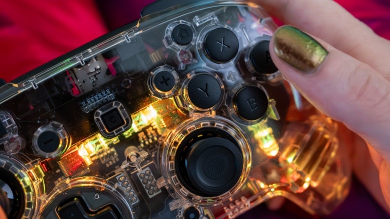 Afterglow controller with orange lights.