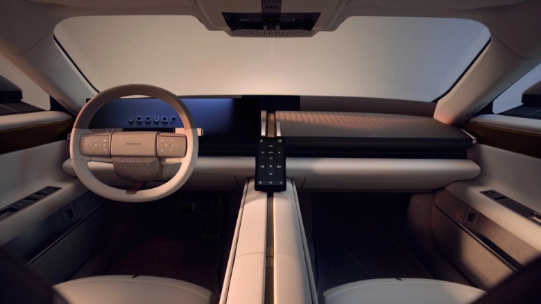 Jaguary Type 01 car shown from the interior