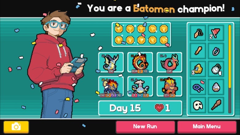 The end of a winning run in Batomon Showdown.